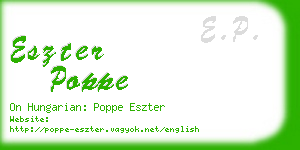 eszter poppe business card